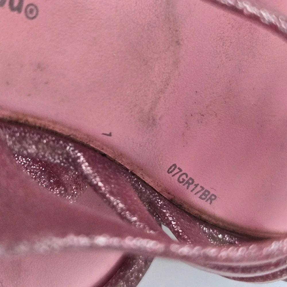 Mini Melissa Pink Possession Glitter Jelly Sandals, Size 7‎